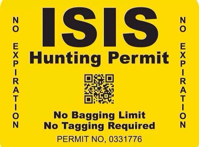 HITMANZV's tweet image. #isis #huntingpermit #fairgame