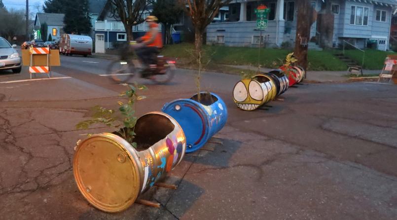 RightOfWayNYC's tweet photo. Inspired life-saving street art installed by activists, removed by @PBOTinfo http://t.co/iyDqNCFAmQ #TacticalUrbanism http://t.co/LZRmlWL7A4