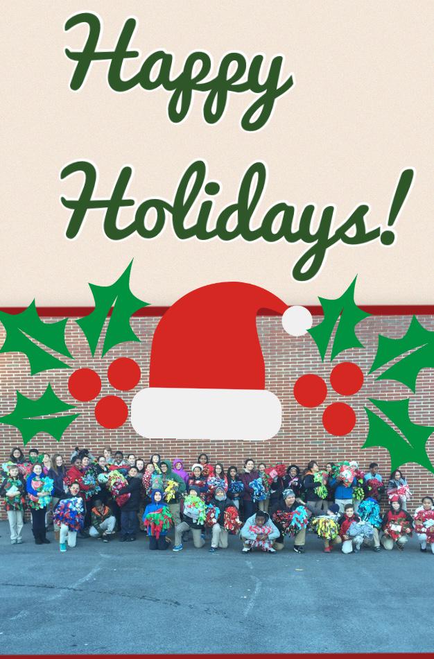 Wheatland students delivered a fleece knot blanket and holiday card to every resident at the Senior Living Center.