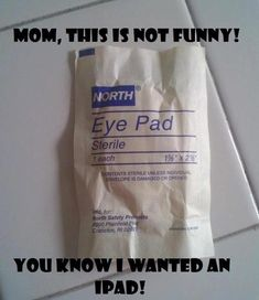 OGNewsTeam's tweet image. Lesson on specifics when writing Xmas list.  #iPad, not #eyepad It also helps if your mom isn't a smartass.