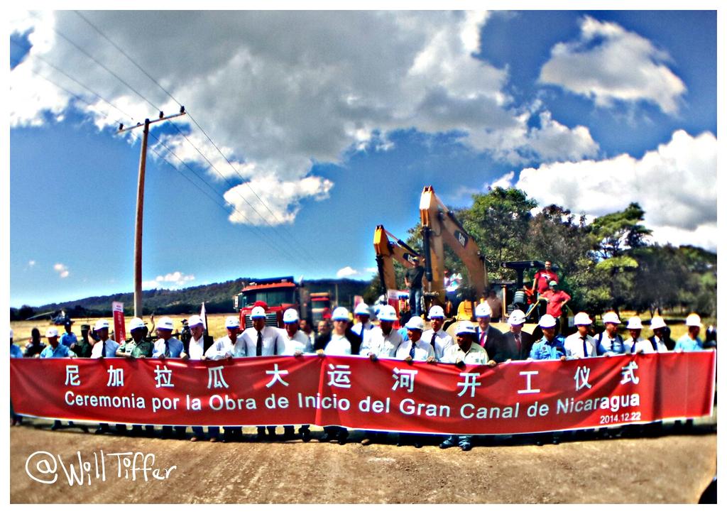 WillTiffer's tweet photo. Oficialmente inician primeras obras 🚧 para construcción del#GranCanalNica #DiosBendigaElCanal http://t.co/x9FTrA2m88