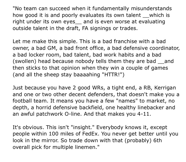 ngreenberg's tweet photo. Game over RT @dcsportsbog: Boz on the Redskins. Yow. http://t.co/wbAOh60I2p http://t.co/6QT4LSi5mW