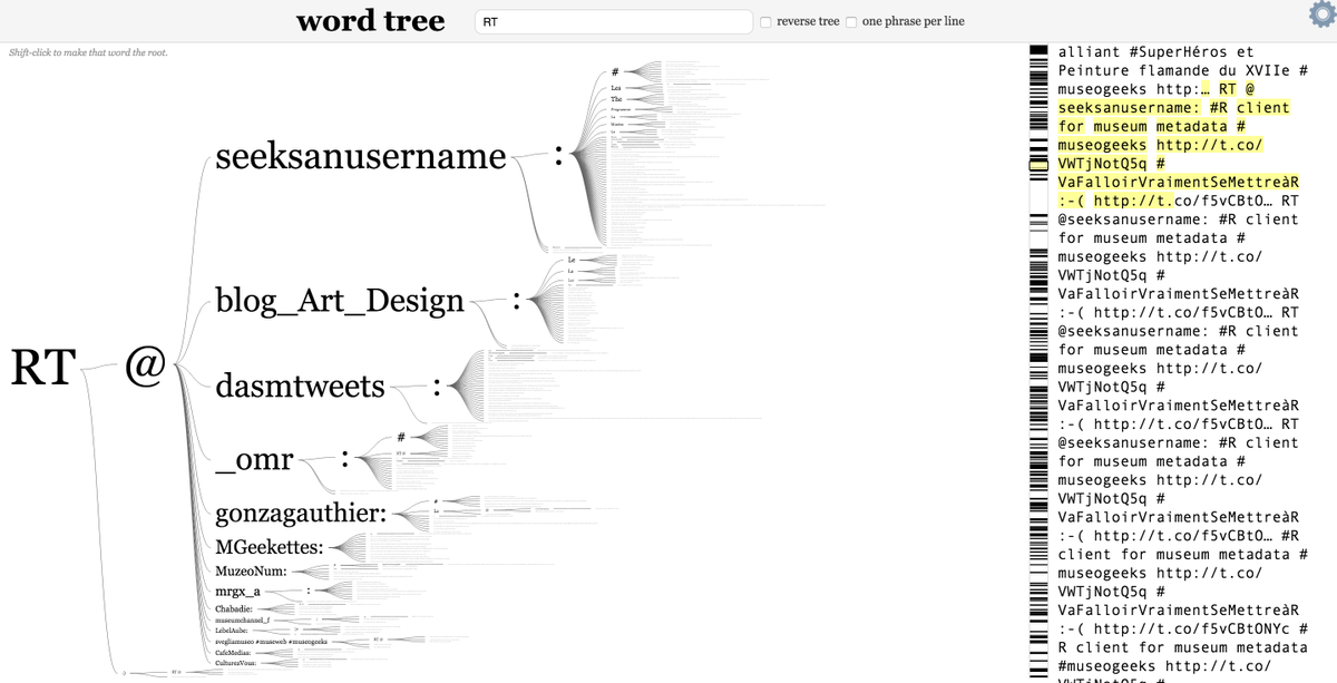 seeksanusername's tweet image. Pertinence (ou non) d&apos;un #WordTree sur un #hashtag: test de goo.gl/RwAEZ ac #museogeeks