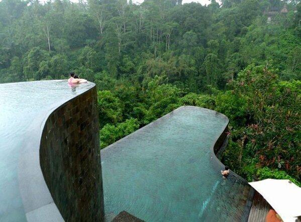_Paisajes_'s tweet photo. Descanso en mitad de la selva. Hanging Gardens, Bali. http://t.co/2S5KBjEfvA