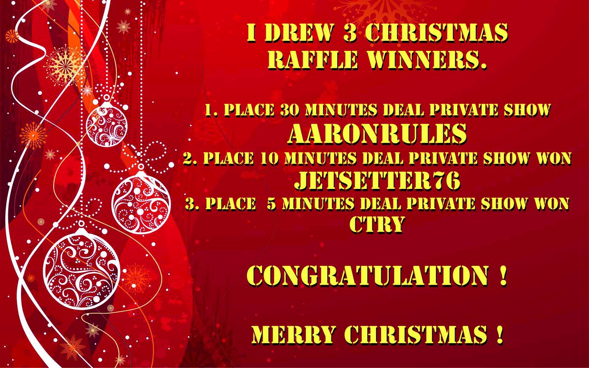 LarraEvans's tweet photo. Christmas Raffle Drawing ... Congratulation ! http://t.co/zUvoKkJ796