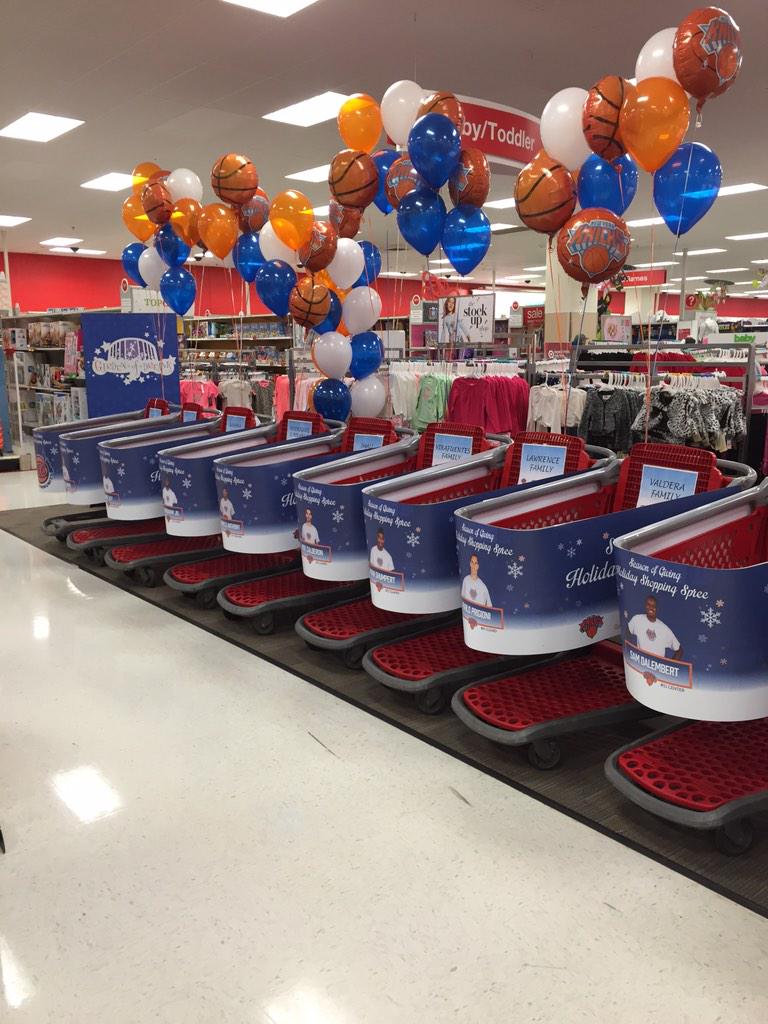 #pregame carts at #t1358 for shopping spree with NY Knicks!!!..Target rocks the giving!