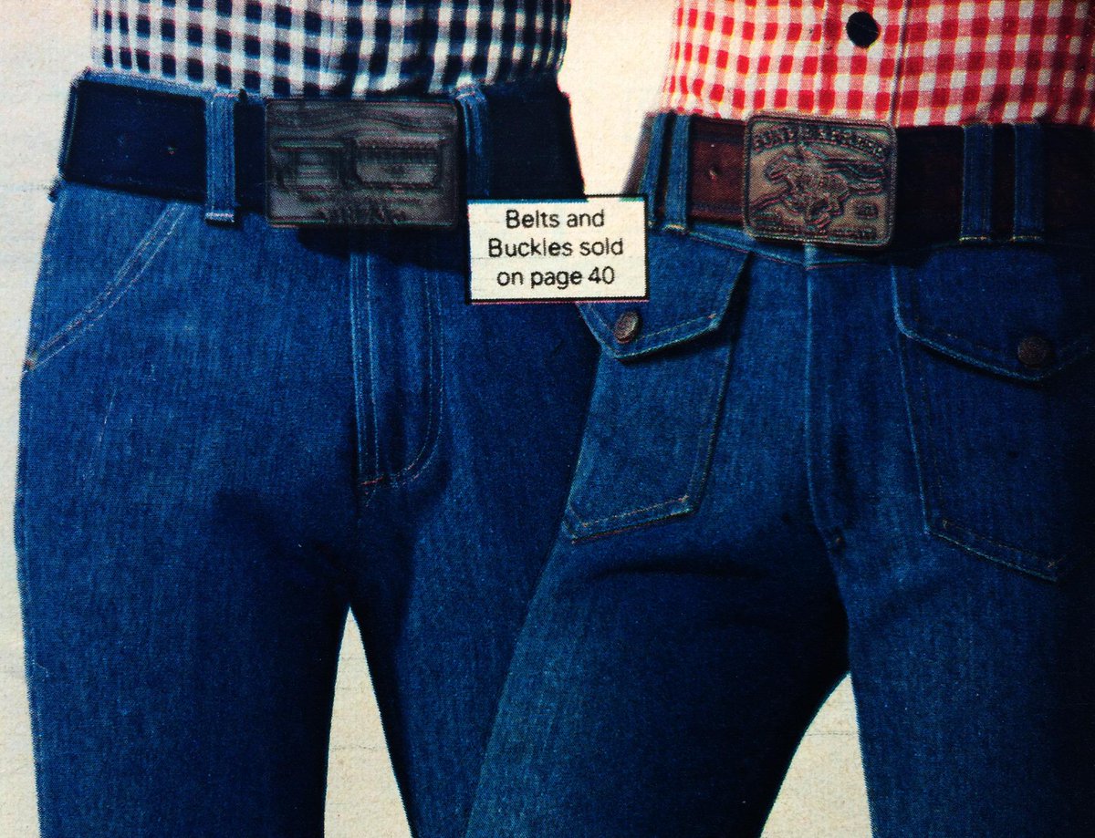 1975Sears's tweet photo. Page 39, Items 13 (Western style, $5.99) and 14 (Mariner style, $6.49) PermaPrest 50/50. #searslife http://t.co/BthOR8qUGP