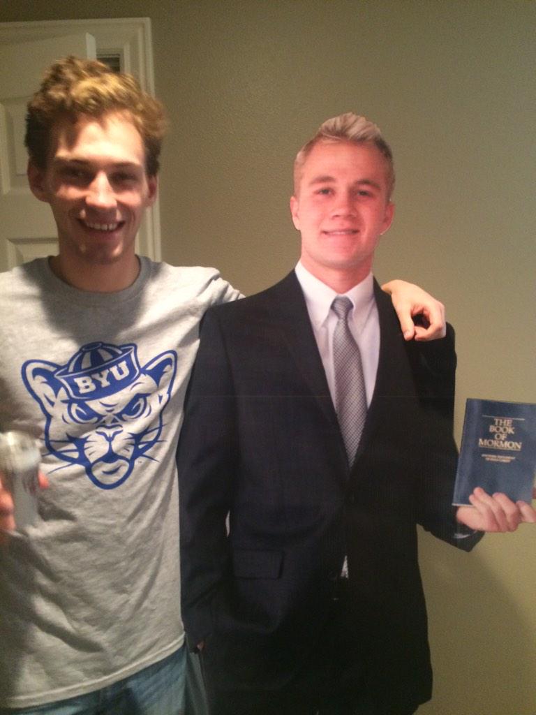 MichaelclarkTay's tweet photo. Elder Sorhaitz is home!! Homecoming will be Sunday at 9am at the hillside chapel. Food after at his house. http://t.co/4zWmtCJHDo