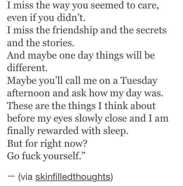 I've never read something so accurate.