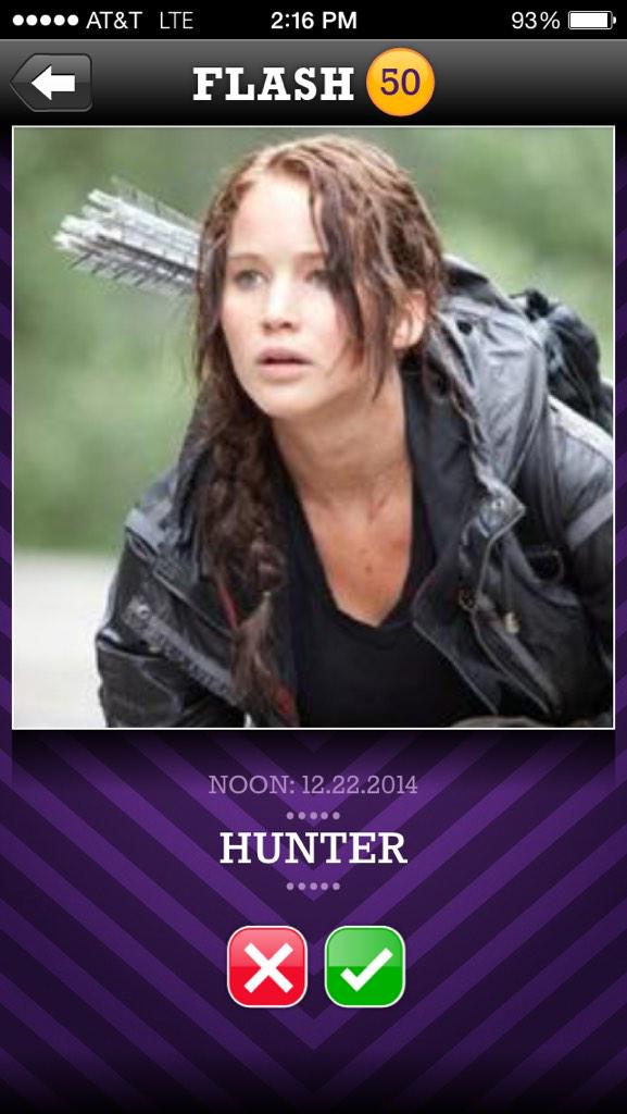 PicSlinger's tweet image. May the odds be evahhh in your favahhh... #hunter #Flash50 happening, like, now. #HungerGames