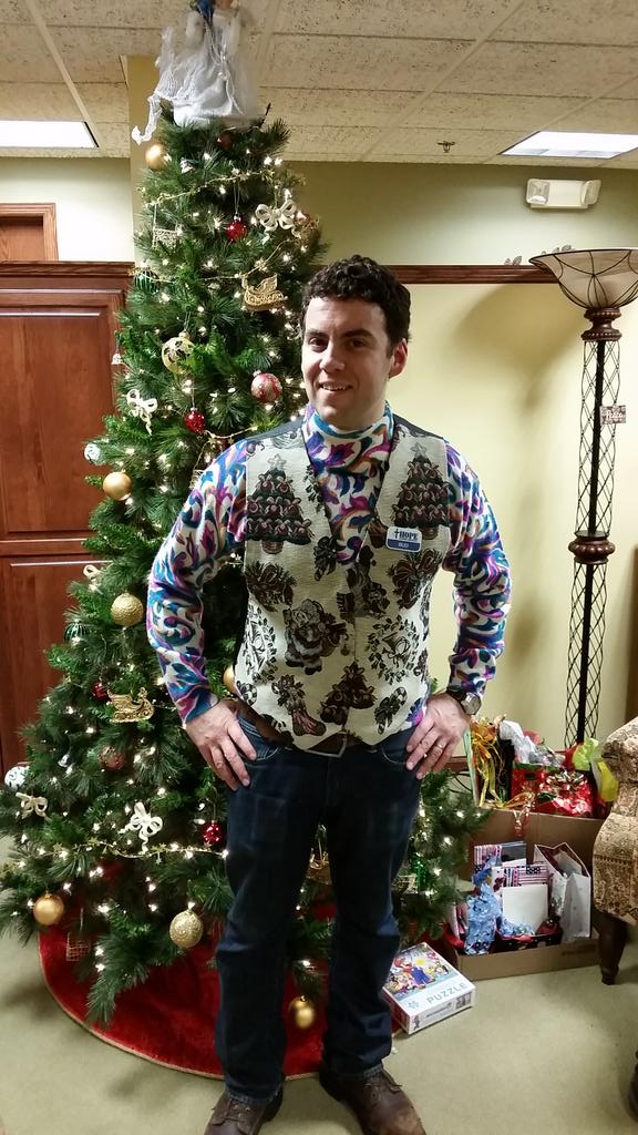 HopeGospel's tweet photo. Employee ugly sweater contest today! http://t.co/WQzV7VmN5F
