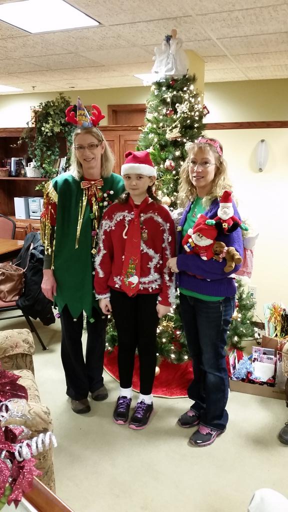 HopeGospel's tweet photo. Employee ugly sweater contest today! http://t.co/WQzV7VmN5F