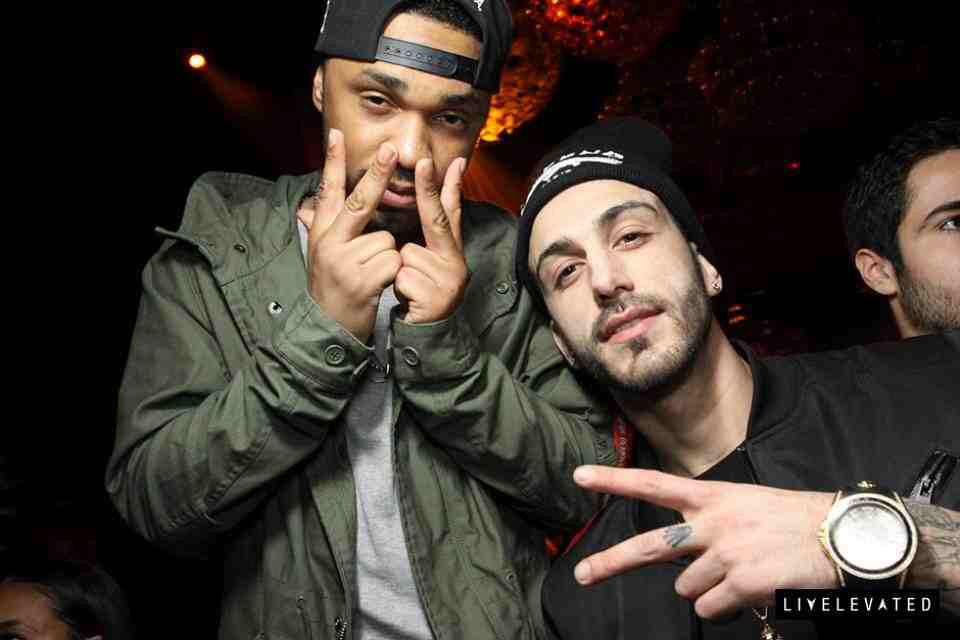 PierreBalian's tweet photo. You guys, umm @JulienEdwards and I look in this pic tho.. Haha. We don't remember either.. #teamhennessy #livelevated http://t.co/0rjr90E5q1