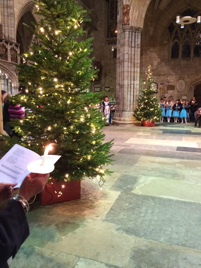 Lovely service at Exeter Cathedral #TreeofLightService #HospiceCare