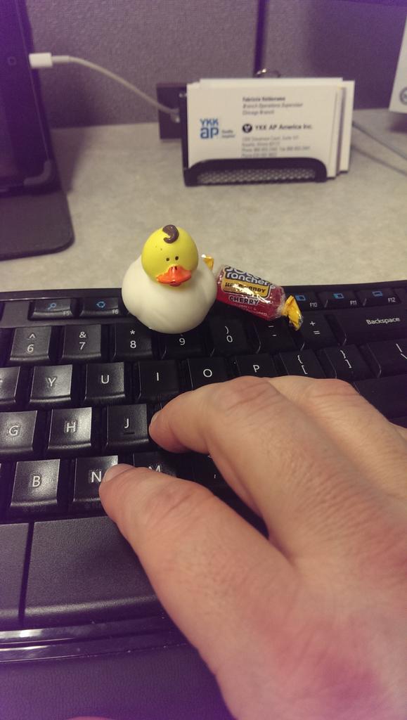 #BabyJesus even helps me enter a few orders,  and offers me a candy to help the 2pm slump. #BabeeJesus @iamhockeymom