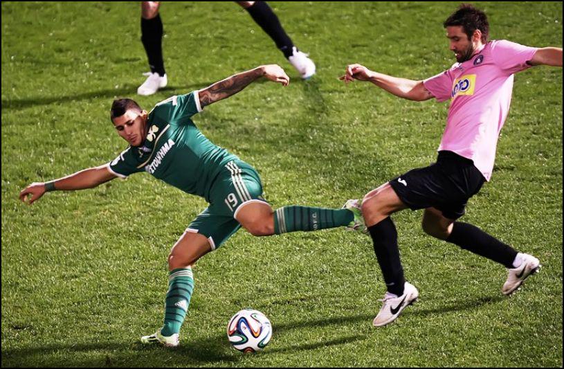 Dimitrovski playing against Panathinaikos Dimitrovski playing against Panathinaikos