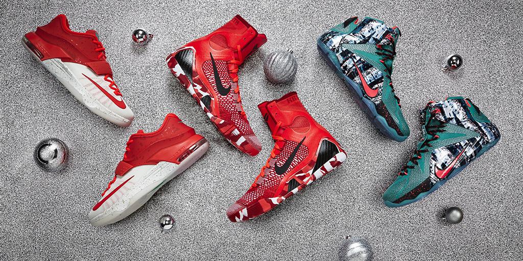 nikestore's tweet photo. Egg nog, knit stockings &amp; Akron birch inspire @NikeBasketball’s Christmas. Drops Friday, 12.26 http://t.co/k7GqzkZ0uS http://t.co/dXl6csZvWb
