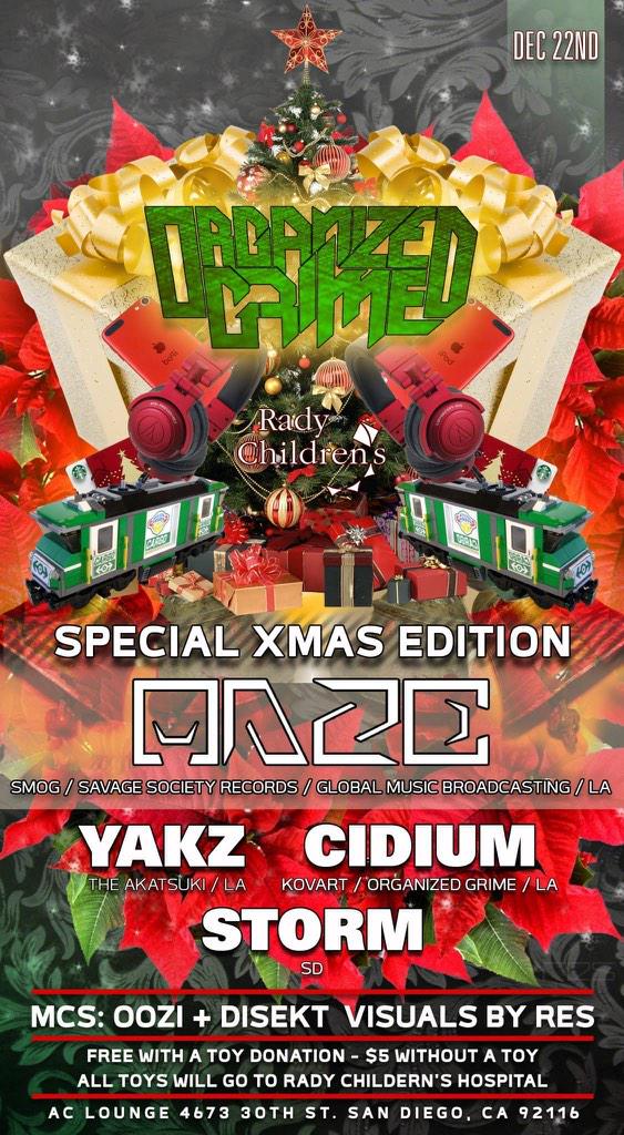 OrganizedGrime's tweet image. Tonight @radychildrens @OrganizedGrime 3rd Annual Toy Drive! @MazeDubs @SavageSocietyUS @smogrecords +more! #toydrive