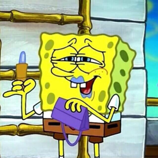 Spongebob Putting On Lipstick