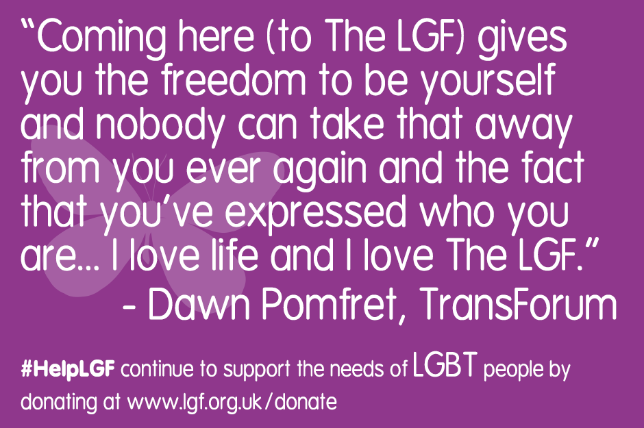 LGBTfdn's tweet photo. Please #HelpLGF continue to make a difference to the lives of LGBT people... http://t.co/j29p64RLUO http://t.co/fLg6UmWtWY