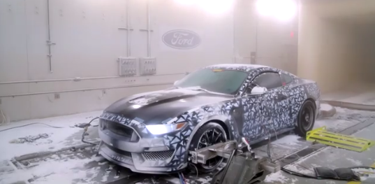 Jalopnik's tweet photo. Watch how Ford tests the Shelby GT350 Mustang by freezing it http://t.co/bAi2wVo5pJ http://t.co/Cgh7Is73EV
