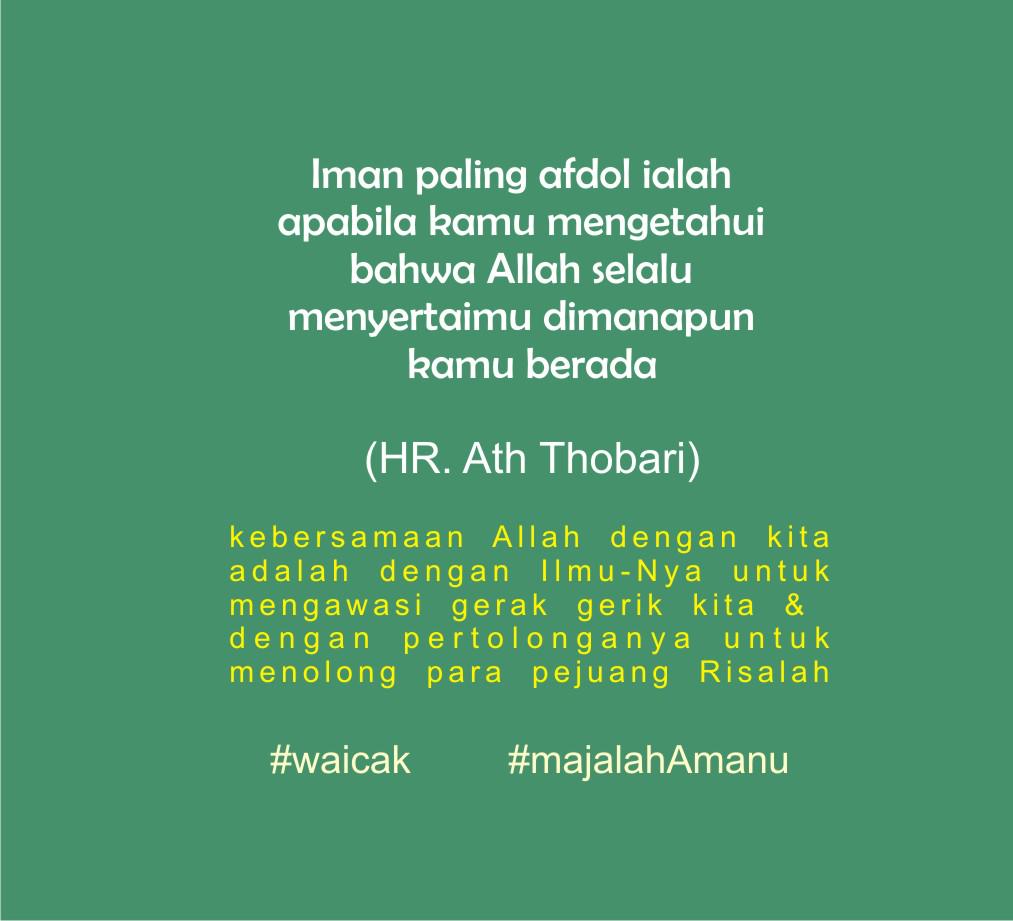 waicak's tweet photo. Allah menyertaimu 
dimanasaja kamu berada 

#waicak #majalahAmanu http://t.co/H3raj1DZZS