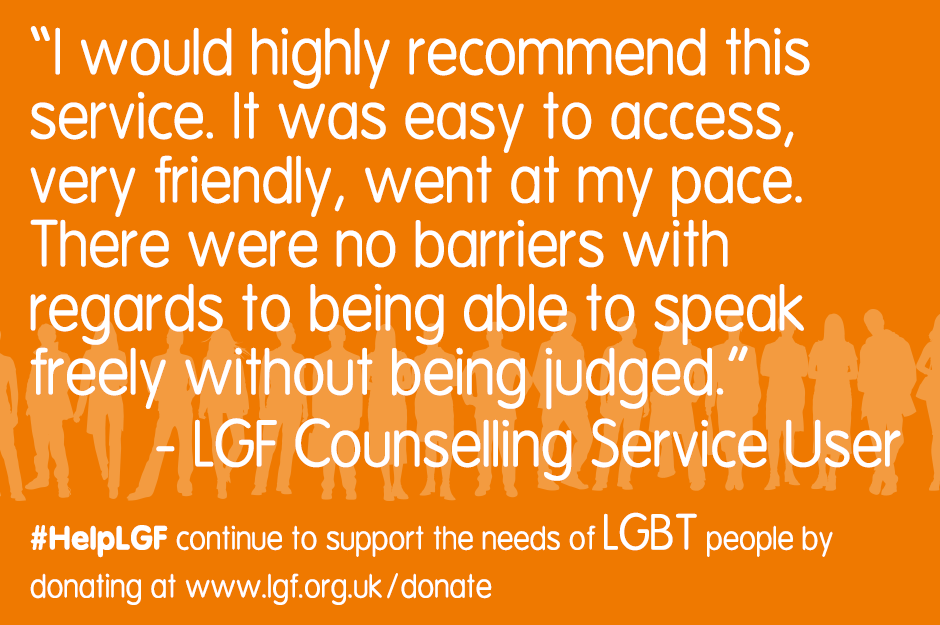 LGBTfdn's tweet photo. #HelpLGF continue to support #LGBT people with our couselling service... http://t.co/j29p64RLUO http://t.co/IF973USfke