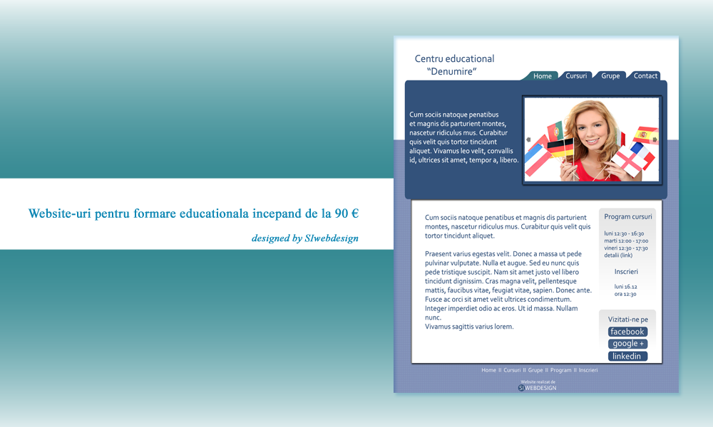 siwebdesigneu's tweet image. New template @siwebdesigneu 
Proiect_Site_Centru_Cursuri