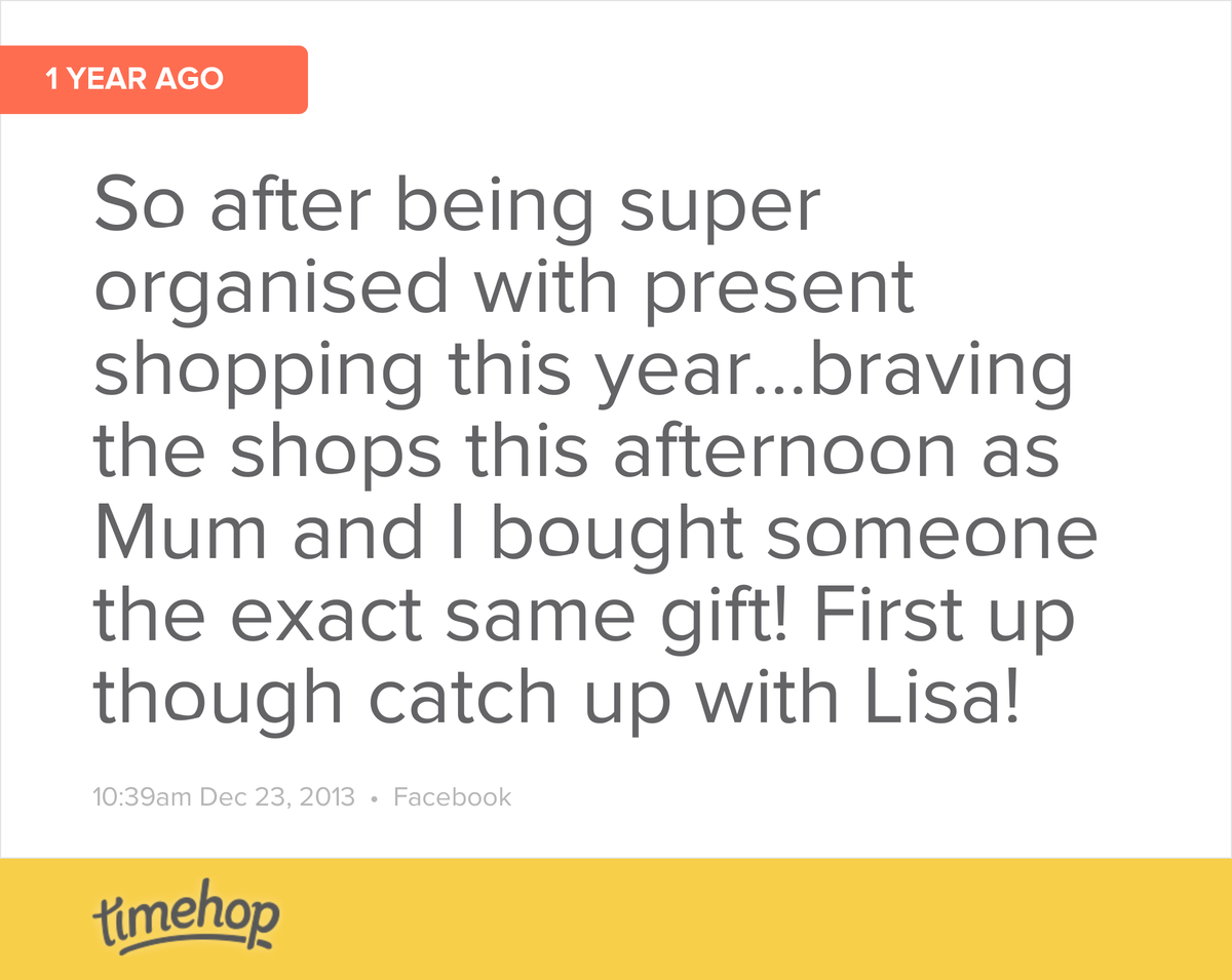 Ah I removed this fortunately I am super unorganised this year and have discussed all present buying with her lol