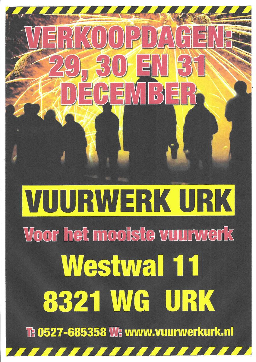 vuurwerkurk's tweet photo. 29, 30 en 31 december 2014 starten de verkoopdagen http://t.co/Lkqij45Owh