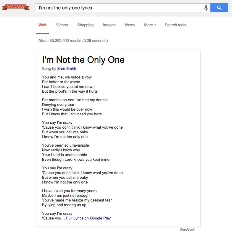 The Verge Google Now Shows Song Lyrics With Search Results Http T Co Nxu8lvuyql Http T Co Bnsjzggtck