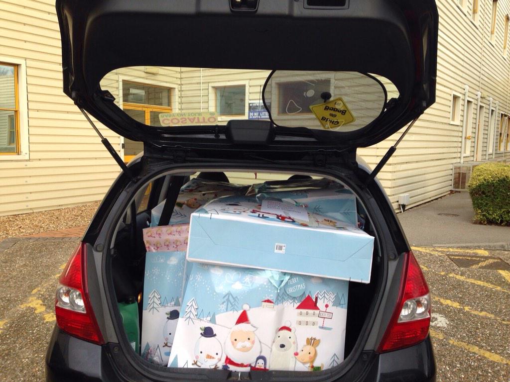 Tesco Milton Keynes kingston at Mk hospital giving every child a gift from Santa