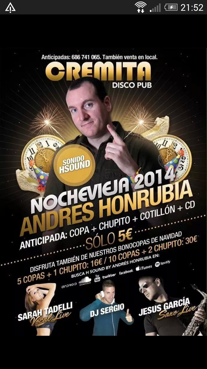 Sarah_Tadelli's tweet photo. Nochevieja Tadelli!!!!! Super planazo para despedir el año!! A pasarlo en grande!! :) http://t.co/90J3gz3IrS