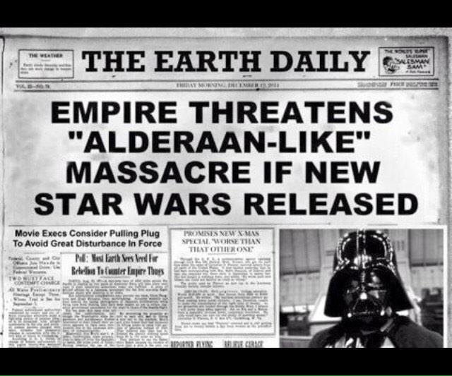 dantelechat's tweet photo. can't/mustn't/won't
#NoFear #TheInterview
#StarWarsEpisodeVII
#TheInterviewMatters
@GenteelSteel @DarthVader_No1 http://t.co/4gCt1xfY6h