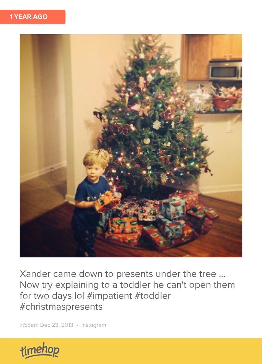 I don't have to worry about that this year haven't even started wrapping his presents yet lol