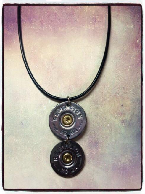 spentrounds's tweet image. 12ga w/ 20ga double dangle on black cord necklace #ammojewelry #shotshells #bulletjewelry #spentrounds #handmade #ga