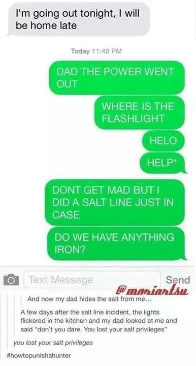 You lost your salt privileges!