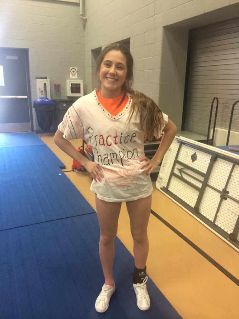 ECheerCoachT's tweet photo. @RACHELMULLICAN is today's practice champion!! So proud of you lil one!!! #ehscheerpc http://t.co/FJez9BaD9P