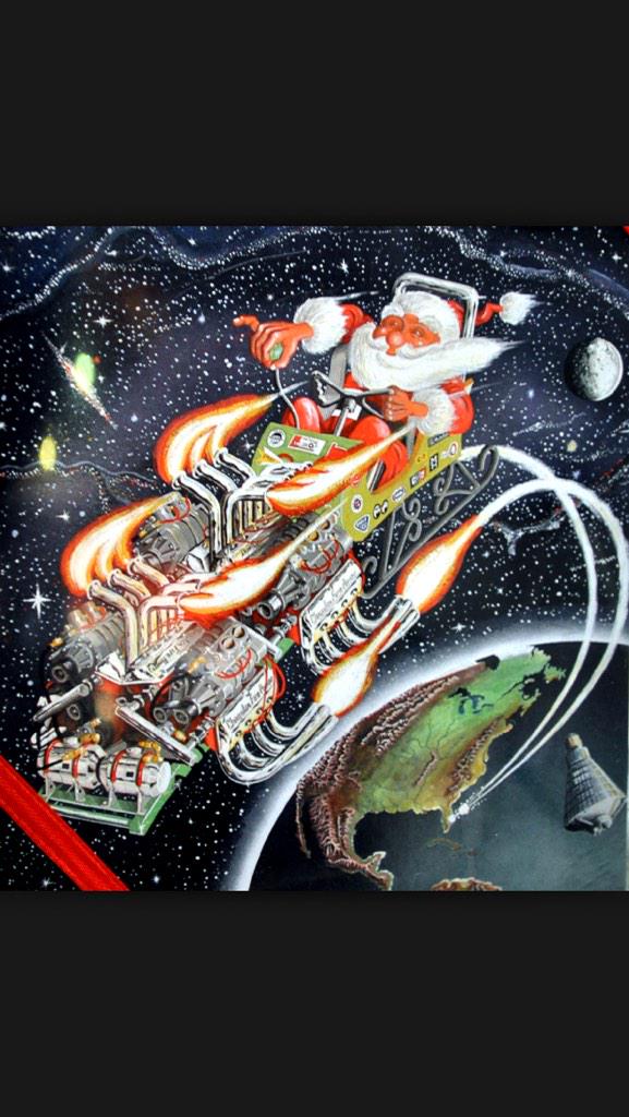 Sky_Tanja's tweet photo. I guess Santa is a petrolhead😄 MERRY CHRISTMAS to all of you🎄Enjoy a wonderful Holy Night with your family! #f1sky http://t.co/84nzXsE33G