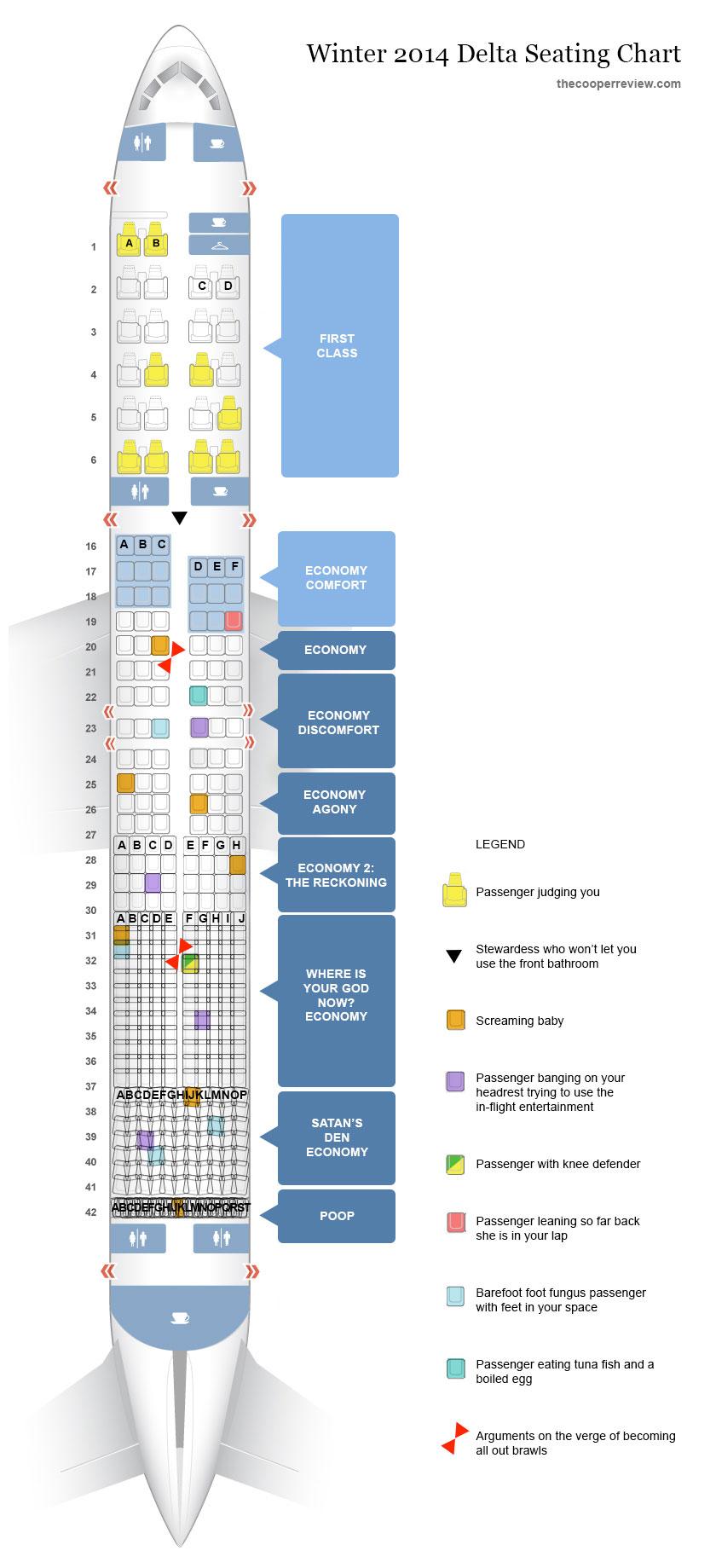 Delta Airlines Seating Chart Sarah Cooper Twitterissä: "Breaking: Delta's New Airplane Seating Chart  Http://T.co/Odkx6Jnpep #Traveltuesday #Holidaytravel  Http://T.co/Nbfzsgjrli" / Twitter