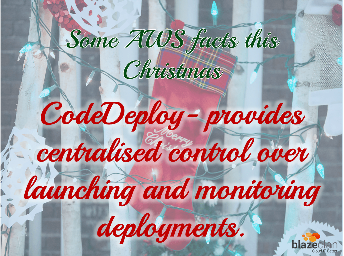 blazeclan_hq's tweet image. Facts about #AWS- Fact #19: #CodeDeploy provides centralised control over launching and monitoring deployments.