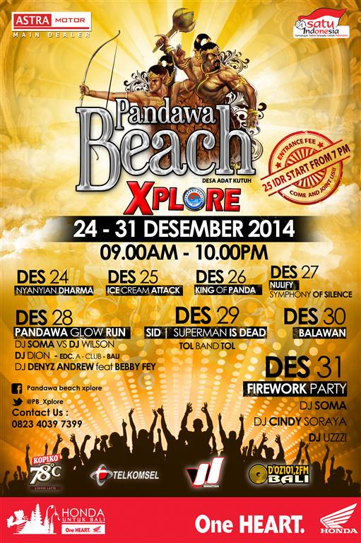 #event : Pandawa Beach Explore (24 - 31 Des 2014) ada <a href="/KINGOFPANDA/">KING OF PANDA</a> <a href="/icecreamattack/">gits🍜</a> <a href="/SID_Official/">SID</a> <a href="/balawanguitar/">balawanguitar</a> etc