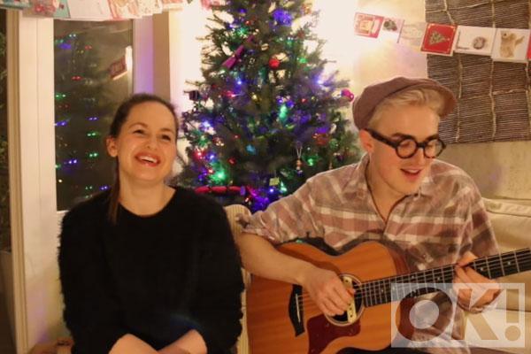 OK_Magazine's tweet photo. Aren't @tommcfly and @MrsGiFletcher the CUTEST couple over Christmas? http://t.co/Vpikt3wRSF http://t.co/6A9ontArTU