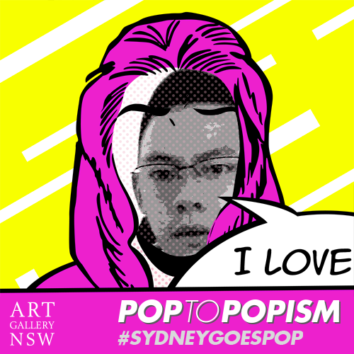 Dislay's tweet photo. I've made my face Pop! #sydneygoespop @ArtGalleryofNSW. Find out more: http://t.co/34cgMx9InV http://t.co/Feb9OEms9a