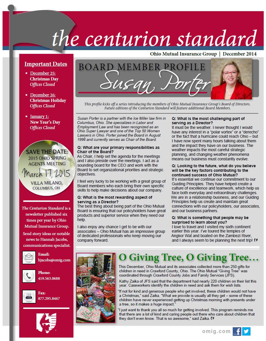 The December 2014 edition of the Centurion Standard is now available! Read it here: buzz.mw/bgzrg_f