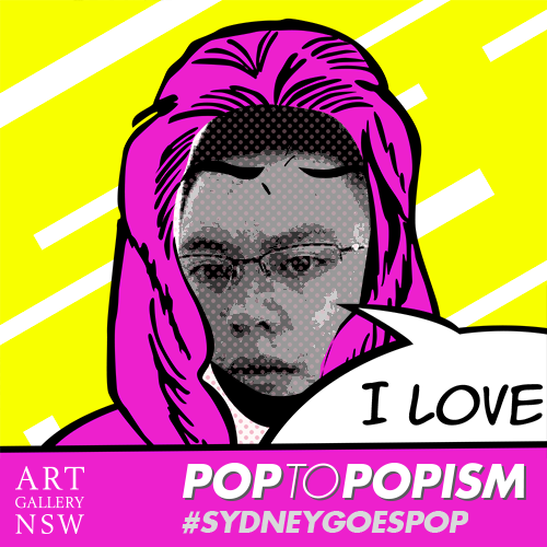 Dislay's tweet photo. I've made my face Pop! #sydneygoespop @ArtGalleryofNSW. Find out more: http://t.co/34cgMx9InV http://t.co/WIbb2YEato