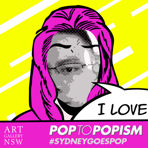 Dislay's tweet photo. I've made my face Pop! #sydneygoespop @ArtGalleryofNSW. Find out more: http://t.co/34cgMx9InV http://t.co/8ZRO130zgf