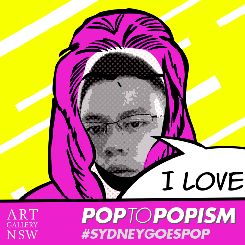 Dislay's tweet photo. I've made my face Pop! #sydneygoespop @ArtGalleryofNSW. Find out more: http://t.co/34cgMx9InV http://t.co/pkF3kivMN9