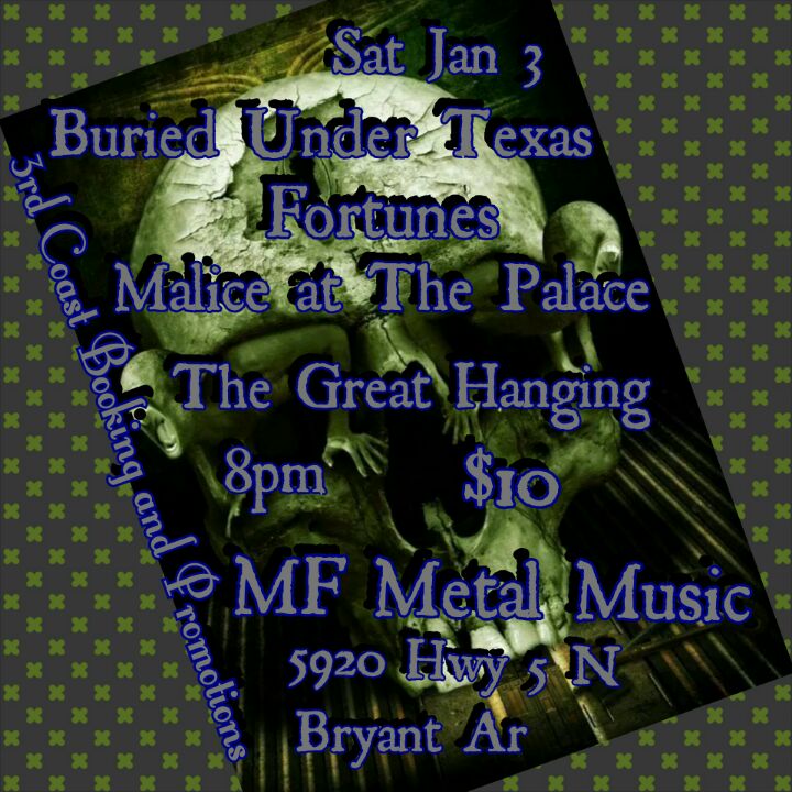January 3rd @ MF Metal in Bryant, AR!