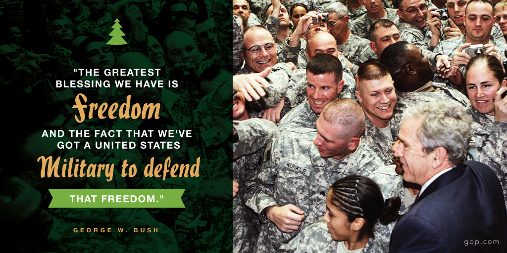 Remember those who can't be with their families. gop.cm/6014vJKg Thank the troops.